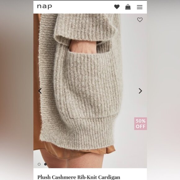 Nap 100% Cashmere Oversized Cardigan - Picture 2 of 7